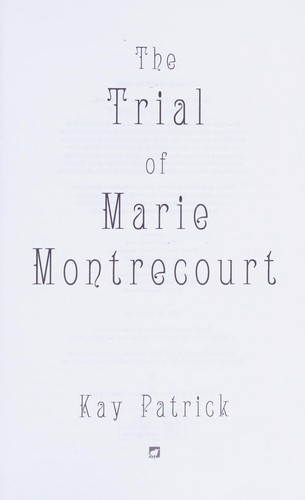 Trial of Marie Montrecourt