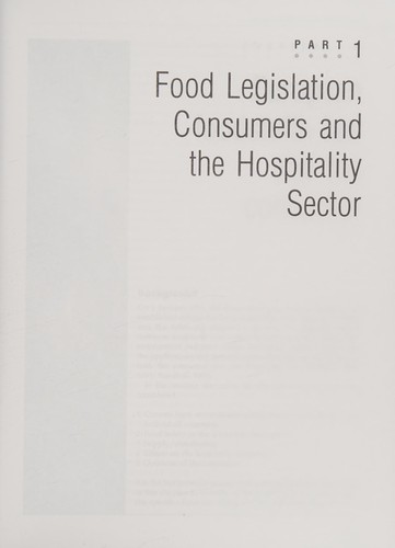 Food safety in the hospitality industry