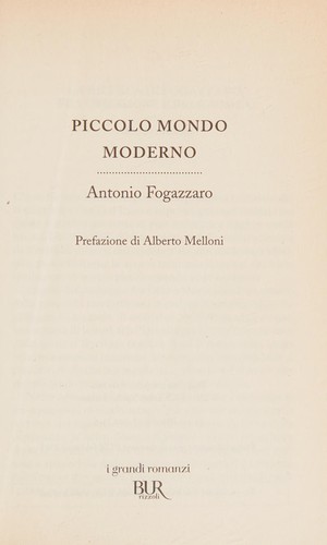 Piccolo mondo moderno
