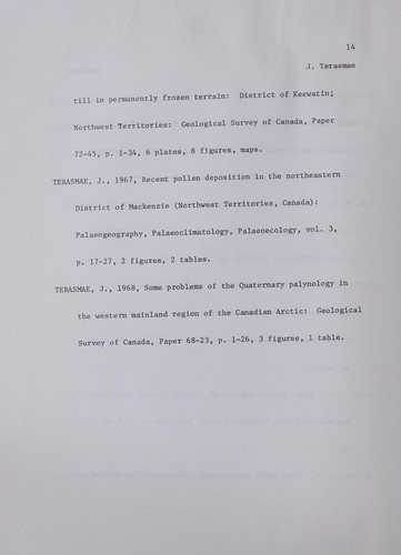 Palynology of surface samples from Kaminak Lake area, Northwest Territories, Canada