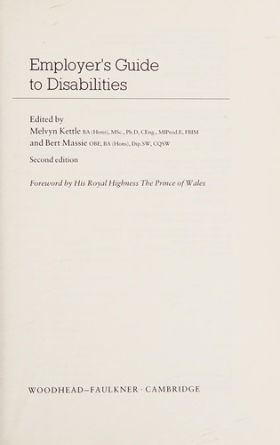 Employer's guide to disabilities