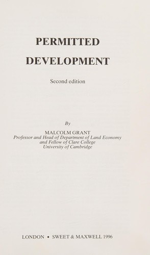 Permitted Development (Greens Practice Library)