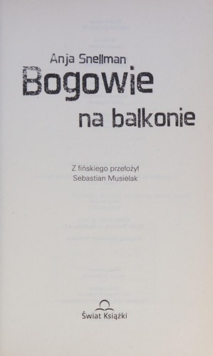 Bogowie na balkonie