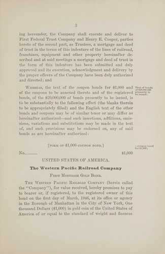 The Western Pacific Railroad Company to First Federal Trust Company and Henry E. Cooper, trustees