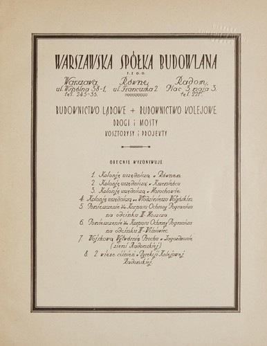 Budowa pomieszczeń dla korpusu ochrony pogranicza í domów dla urzedników państwowych w województwach wschodnich, zeszyt II