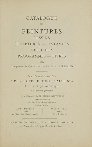 Peintures, dessins, sculptures, estampes, affiches, programmes, livres