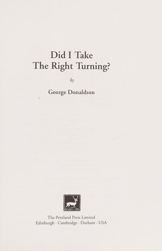 Did I Take the Right Turning?