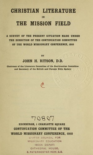 Christian literature in the mission field