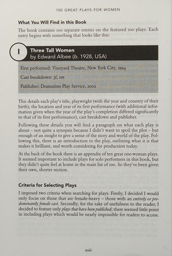 100 Great Plays for Women