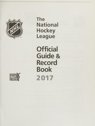 The National Hockey League official guide & record book 2017