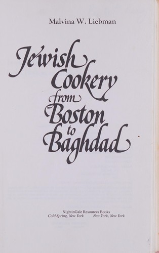 Jewish cookery from Boston to Baghdad