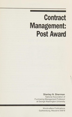 Contract management