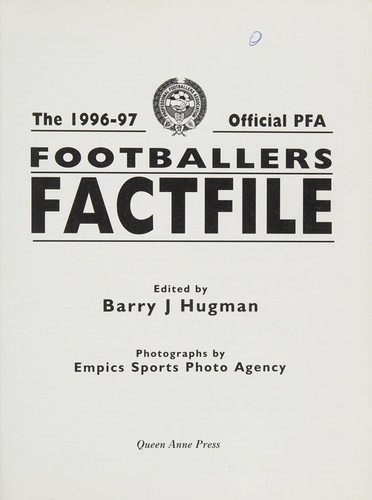 The official PFA footballer's factfile, 1996-97