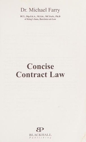 Concise Contract Law
