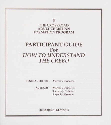 Participant guide for how to understand the creed