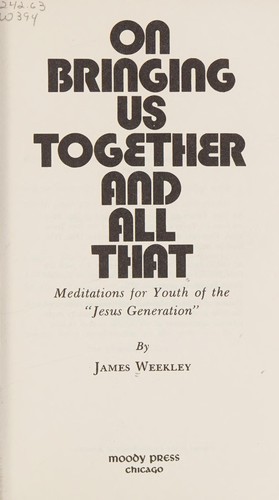 On bringing us together and all that