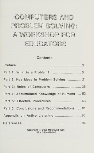 Computers and Problem Solving