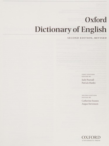 Oxford dictionary of English