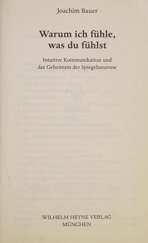 Warum ich fühle, was du fühlst