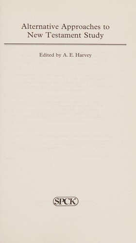 Alternative Approaches to New Testament Study