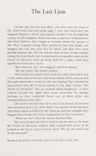 The Elephant's Peaceable Kingdom and Other Salty Fables