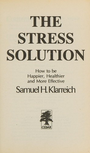 The Stress Solution (Cedar Books)