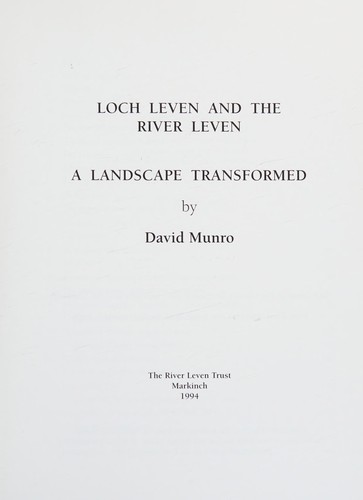 Loch Leven and the River Leven