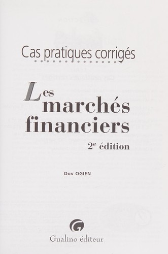 Les marchés financiers