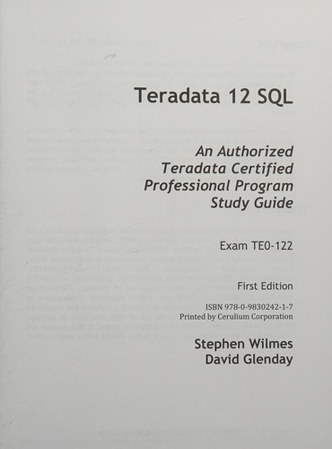 Teradata 12 SQL