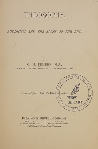 Theosophy, Buddhism, and the signs of the end