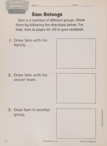 Practice and Activity Workbook, Grade 1 (California Vistas: Family and Friends)