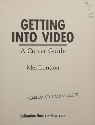 Getting into video