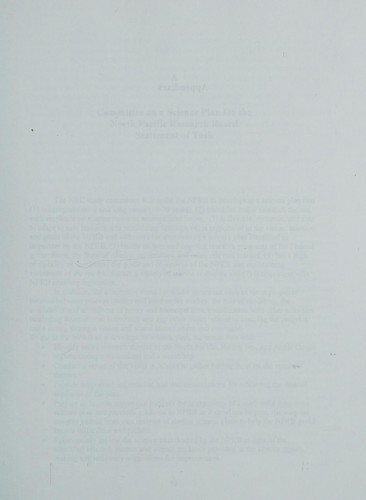 Final comments on the science plan for the North Pacific Research Board