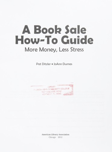 A book sale how-to guide