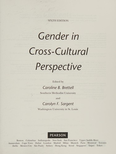 Gender in cross-cultural perspective