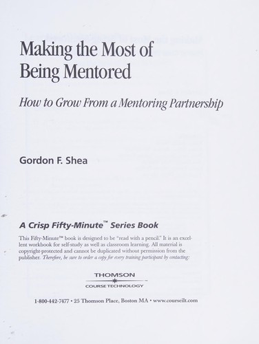 Making the most of being mentored
