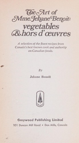 The art of Mme. Jehane Benoit