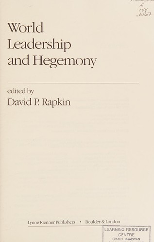 World leadership and hegemony