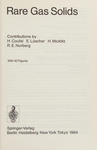 Rare gas solids