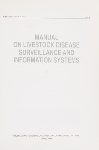 Manual on livestock disease surveillance and information systems