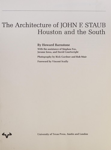 The architecture of John F. Staub
