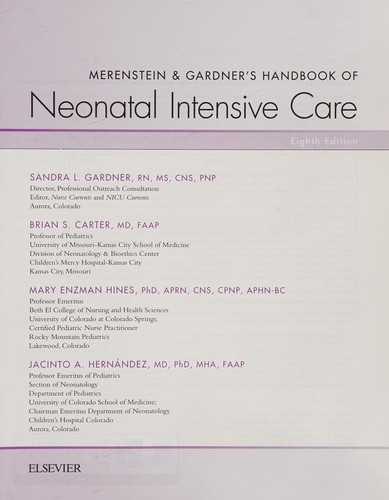 Merenstein and Gardner's Handbook of Neonatal Intensive Care