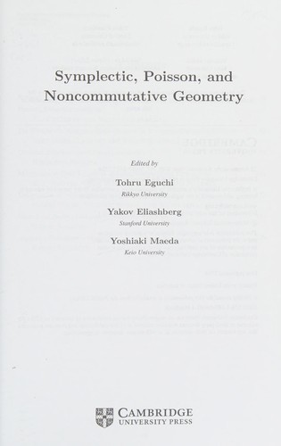 Symplectic, Poisson, and Noncommutative Geometry