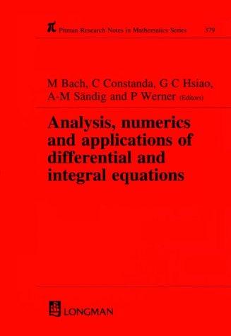 Analysis, numerics and applications of differential and integral equations