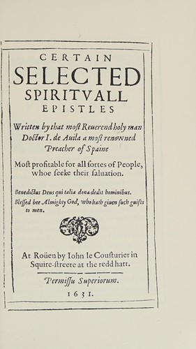 Certain selected spirituall epistles, 1631
