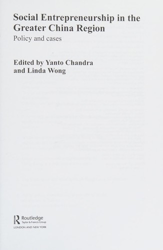 Social Entrepreneurship in the Greater China