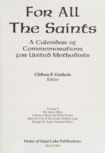 For All the Saints (The Daily Office)