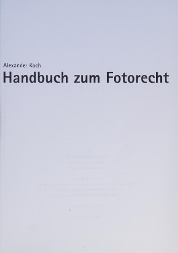 Handbuch zum Fotorecht