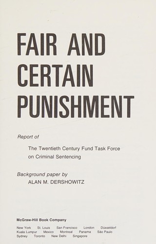 Fair and certain punishment