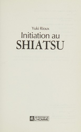 Initiation au shiatsu